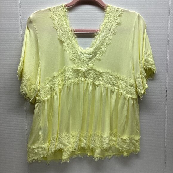 #18 XS TOP YELLOW JUNIPER BLU PTP: 19-23" SHORT SLEEVES SASSY YELLOW! SO CUTE! - Picture 3 of 6